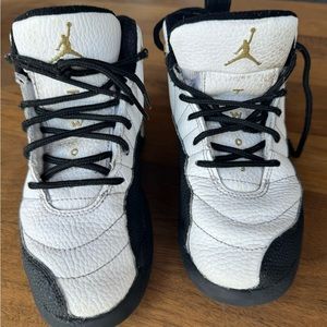 Jordan 12 Kids 1Y Black White